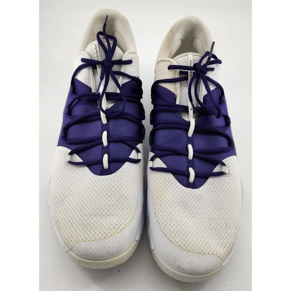 Nike Mens Hyperdunk X Low TB White Purple Basketball Shoes‎ Size 20 AT3867-111